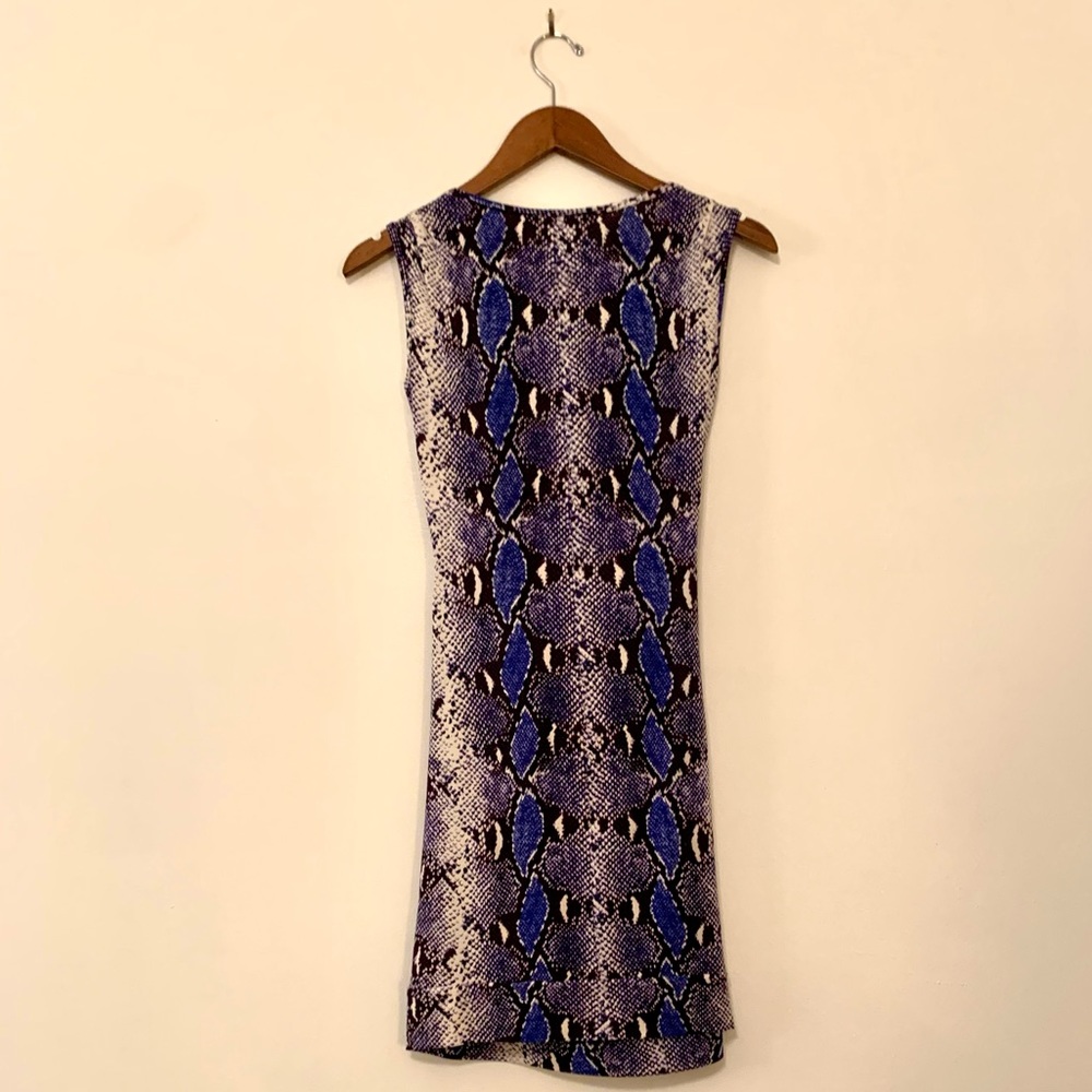 Diane Von Furstenberg Blue Python Della Dress - image 3